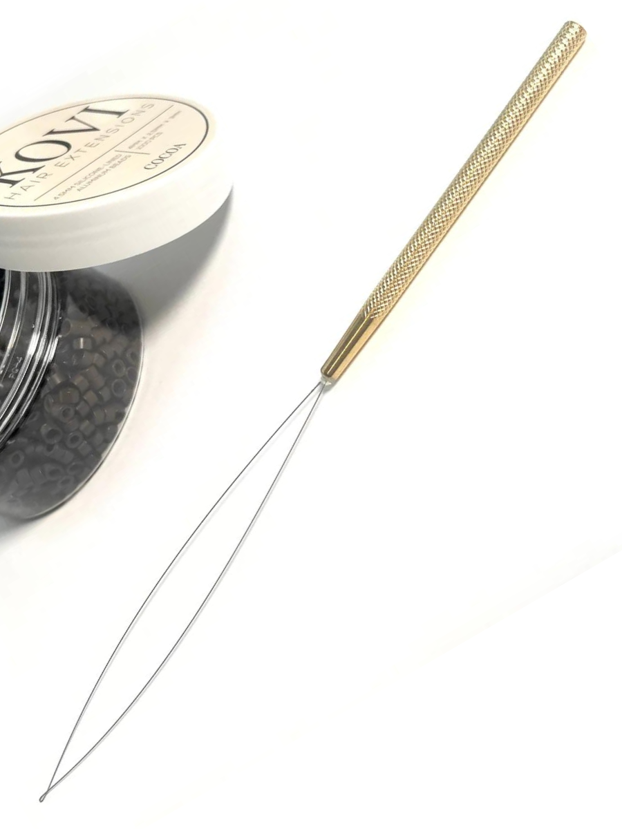Gold Professional Hair Extension Loop Tool