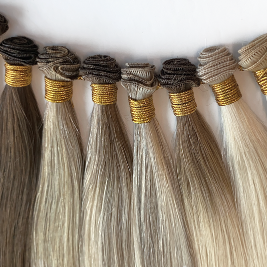 22" Hand tied Wefts (2 bundles 36g)