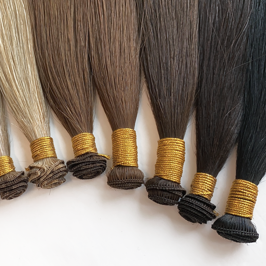 22" Hand tied Wefts (2 bundles 36g)