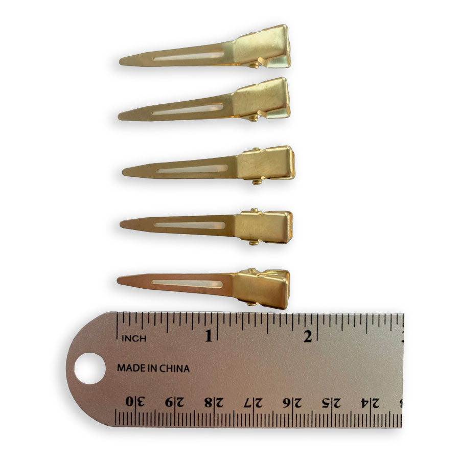 Single Prong Gold Clips (10pc)